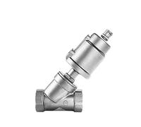 Vanne d'angle pneumatique en acier inoxydable 304 en forme de Y pour gaz, huile, liquide, eau (1,9 cm, BSPT_Stainless H_Open)