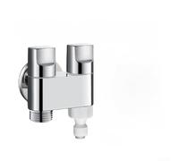Vanne d'angle pour robot et machine à laver, répartiteur à double commande 2 voies, en acier inoxydable, finition bronze, pour plomberie domestique (D)