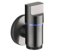 Vanne D'Angle Pour Salle De Bain Robinet D'Arrêt Automatique En Laiton G1/2 Pour Robinets De Lave-Linge Filetage G1/2 Gris