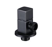 Vanne d'angle quart de tour en laiton massif, finition chrome poli et titane G1/2(Black)