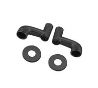 Vanne d'angle réglable - Robinet de douche - Ferrures de pied incurvées - Tuyau de douche - Tuyau de douche - Courbure - En acier inoxydable - Montage mural - Largeur du pied courbé