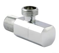 Vanne d'angle triangulaire en laiton pour chauffe-eau, vanne d'arrêt murale | 1 vanne de contrôle du débit d'eau en laiton massif, pression de 1 à 4 bars pour chauffe-eau et systèmes de plomberie de
