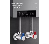 Vanne d'angle triangulaire rotative à 360 degrés pour une régulation précise du débit d'eau dans les systèmes d'eau chaude et froide (gris + bleu)