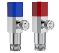 Vanne D'Angle Universel Lot De 2 Vannes Triangulaires En Cuivre Anti-Retour Pour Eau Chaude Et Froide À Huit Pans Pour Wc