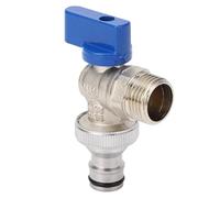 Vanne d'angle, vanne d'arrêt d'eau en laiton, commande 1/4 de tour, entrée G1/2, sortie G3/4, adaptateur de tuyau G3/8, vanne d'eau, pour robinets et toilettes, construction en