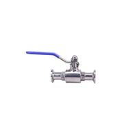 Vanne d'arrêt à boisseau sphérique sanitaire à trois colliers for tuyau de 12,7 à 102 mm de diamètre extérieur, en acier inoxydable SUS 304/316L(304 Better,57mm OD K77.5mm)