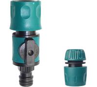 Vanne d'arrêt à libération rapide pour joindre un tuyau d'arrosage,un connecteur mâle et un connecteur femelle avec connecteurs rapides assortis