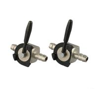 Vanne d'arrêt carburant 1/4" Acier Inline pour Kart 2pcs | Métal haute technologie, résistance pour usure, finition argentée, durée de vie longue, fiable