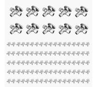 Vanne d'arrêt coudée à double sortie - Entrée FIP 1/2" x Sorties à compression 3/8" - Vanne d'arrêt robuste en laiton chromé(100pack PEXpackExpansion)