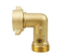 Vanne d'arrêt coudée en laiton à 90 degrés pour connecteur de tuyau d'arrosage, design anti-fuite pour un contrôle fiable de l'eau dans les applications extérieures