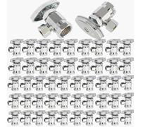 Vanne d'arrêt coudée multitours en laiton chromé sans plomb - 1/2" FIP x 3/8" à compression - Lot de 5(50pack FIP Connect)