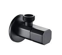 Vanne d'arrêt d'angle 1/2" x, vanne en laiton, vannes de robinet for évier cuisine, douche, for balcon, noir A(Black A)