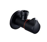 Vanne d'arrêt d'angle 1/2" x, vanne en laiton, vannes de robinet for évier cuisine, douche, for balcon, noir A(Black C)