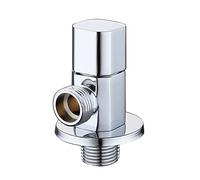 Vanne d'arrêt d'angle 1/2" x, vanne en laiton, vannes de robinet for évier cuisine, douche, for éviers, gris(Chrome A)