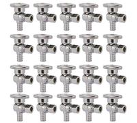 Vanne d'arrêt d'angle à compression 1/2" Pex vers 3/8" de diamètre extérieur - Laiton sans plomb, 1/4 de tour marche/arrêt for un contrôle facile de l'eau(20Pack Angle Stop Valve)