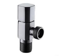 Vanne d'arrêt d'angle compacte 4,2 cm finition grise | Noyau de disque anti-fuite, fonctionnement fluide, résistance à haute pression, 1,3 cm pour bsp, résistant au chaud et au