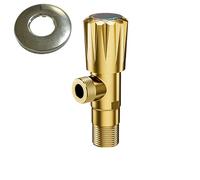 Vanne d'arrêt d'angle de rotation en laiton 1/2" pour salle de bain, débit élevé, contrôle d'arrêt de l'eau chaude/froide, contrôle de la douche