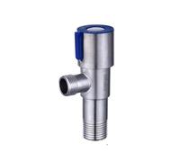 Vanne d'arrêt d'angle en acier inoxydable 304, entrée de 1/2 pouces à sortie de 3/8 pouces, vanne d'arrêt d'eau de contrôle(A2 BLUE)
