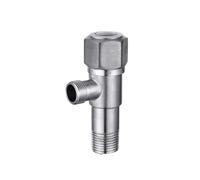 Vanne d'arrêt d'angle en acier inoxydable 304, entrée de 1/2 pouces à sortie de 3/8 pouces, vanne d'arrêt d'eau de contrôle(A3)