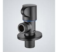 Vanne d'arrêt d'angle noire 1/2" x en laiton G1/2" Salle de bain Cuisine Connexion vanne évier 1/2, Noir C(Black A)