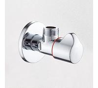 Vanne d'arrêt d'angle noire 1/2" x Laiton G1/2" d'évier 1/2 de raccordement cuisine salle bain murale,Black B(Chrome B)