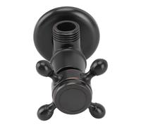 Vanne D'arrêt D'angle, Pièces de Robinet de Vanne D'arrêt D'eau en Laiton Massif pour Raccord de Plomberie Chaude et Froide (BLACK)