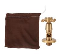 Vanne d'arrêt d'angle, vanne d'arrêt d'eau chaude et froide antidéflagrante G1/2 en cuivre épaissi pour appareils de plomberie de cuisine de salle de bains (Antique)