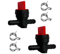 Vanne d'arrêt de carburant en ligne 1/4" (6,35 mm) avec colliers de serrage