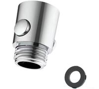 Vanne d'arrêt de douche en ABS avec bouton rapide One Touch pour contrôle du débit d'eau, raccord G1/2, design anti-fuite (argent)