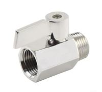 Vanne d'arrêt de douche en acier inoxydable 304 avec contrôle rapide du débit G1/2", robinet à boisseau sphérique 1/4 de tour pour salle de bain, cuisine, camping-car ou camping-car, étanche