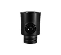 Vanne d'arrêt d'eau de douche, bouton poussoir de contrôle du débit pour pommeau de douche, robinet d'arrêt (noir)