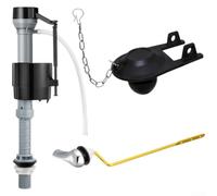 Vanne d'arrivée de toilettes silencieuse de 5,1 cm, clapet poussoir | Système de valve à broche silencieuse, remplissage silencieux du réservoir, clapet de type poussoir, compatibilité de vidange