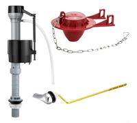Vanne d'arrivée de toilettes silencieuse de 5,1 cm, clapet poussoir | Système de valve à broche silencieuse, remplissage silencieux du réservoir, clapet de type poussoir, compatibilité de vidange
