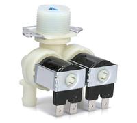 Vanne d'arrivée d'eau lave-linge, vanne d'arrivée double tête électroaimant | Électrovanne d'entrée d'eau à Double tête FPS 180A, vanne d'entrée de remplacement pour Machine à laver AC220 à 240V