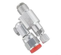 Vanne de blocage activée par pression en métal avec pivot à 180° pour seringues de peinture airless, robinet d'arrêt anti-goutte 287030 compatible avec filetage 7/8", max. 3600 PSI pour entrepreneur