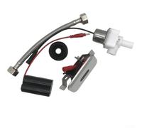 Vanne de chasse automatique pour toilettes avec contrôle par capteur infrarouge, distance de détection de 30 à 100 cm, capteur de chasse d'eau alimenté par piles DC 6 V, argent + noir (A)