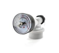 Vanne de chasse avec manomètre 0-2 bar - Valve de dérivation avec raccord Ball Lock SPUND modèle G2 - Indicateur de pression pour NC-Kegs ou Fermzilla Homebrew