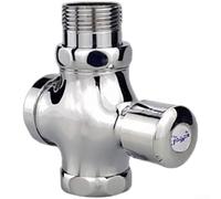 Vanne de chasse d'eau en laiton de type presse différée pour urinoir et squat avec minuterie réglable de 3 à 7 secondes, finition chrome poli, construction en cuivre massif, dispositif d'économie
