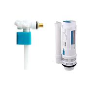 Vanne de chasse d'eau pour réservoir de toilettes 3/8" Toilet Water Fitting Side Intake Valve Copper WC FloatingToilet Filling Kits Adjust FlushToilet Accessories(Side Inlet split28cm)