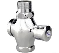 Vanne de chasse réglable en laiton pour urinoir Squat avec design de type presse et finition chromée polie durable pour une utilisation efficace de l'eau (A)