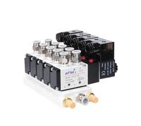 Vanne de commande de bobine électronique 4v210-08 4v310-10 220V, électrovanne de commande d'air de gaz 24 V(Sleeve group contact)