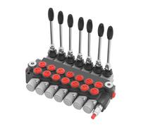 Vanne de commande de direction hydraulique, 7 bobines P40, bloc de valve hydraulique 13GPM avec bloc de commande réglable et 31,5 MPa pour tracteur, pelleteuse, fendeur de bois