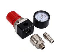 Vanne de commande de pressostat de compresseur d'air, régulateur de pression réglable à 4 voies 175PSI avec compteur pour outils d'atelier industriels, construction en acier