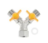 Vanne De Commutation 3 Voies, Connecteur De Robinet, Distributeur D'eau G1/2 Avec Vanne D'arrêt, Répartiteur De Débit For Machine À Laver, Tuyau D'arrosage Domestique