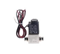 Vanne de compresseur 1/4 ", électrovannes pneumatiques en aluminium normalement fermées, tension 12V 24V for Air, eau et huile(2V025-Wire-PC-4mm,12V DC)