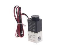 Vanne de compresseur 1/4 ", électrovannes pneumatiques en aluminium normalement fermées, tension 12V 24V for Air, eau et huile(2V025-Wire,12V DC)