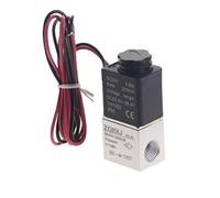 Vanne de compresseur 1/4 ", électrovannes pneumatiques en aluminium normalement fermées, tension 12V 24V for Air, eau et huile(COIL,24V DC)