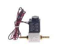 Vanne de compresseur 1/4 ", électrovannes pneumatiques en aluminium normalement fermées, tension 12V 24V for Air, eau et huile(2V025-Wire-BT-8mm,24V DC)