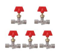 Vanne de compresseur d'air, 5 pièces vanne à aiguille en laiton 1/4in structure de vanne à boisseau sphérique à flotteur pièces de rechange pour compresseur d'air vanne à boisseau sphérique d'échappem