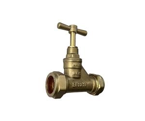 Vanne de compression en laiton de 22 mm - Robinet d'arrêt durable avec normes BS1010 et BS EN1213, robinet d'arrêt de 22 mm, vanne d'isolation de 22 mm pour conduite d'eau.